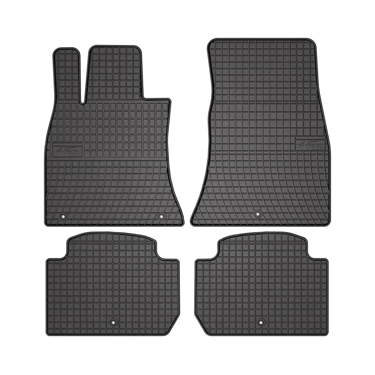 Kia Stinger Floor Mats - Omac - El Toro Rubber - Black - 2018-2023